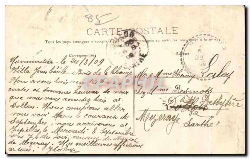 Noirmoutier (Vendée) — L'Estacade und der Bois de la Chaise — Unbekannter Verlag, Nr. 6 - Rückseite