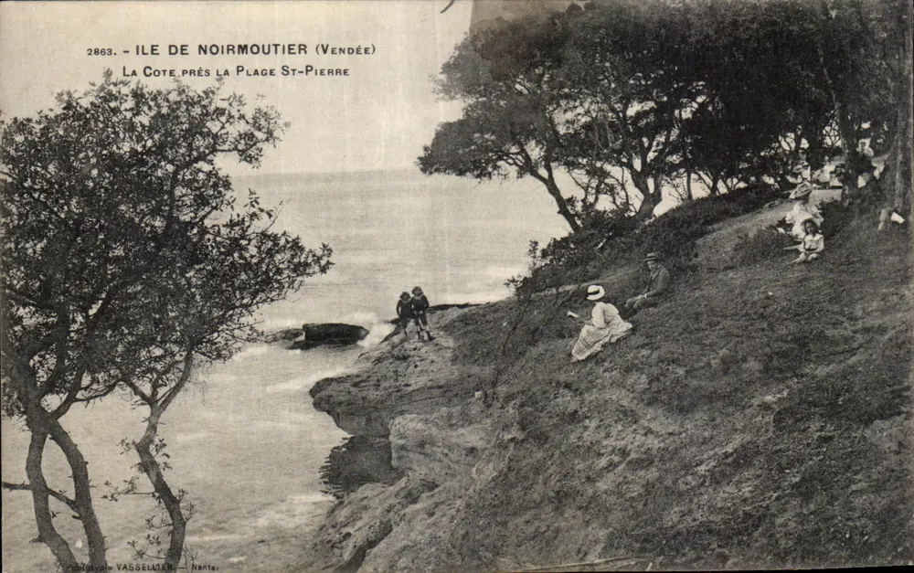 Insel Noirmoutier (Vendée) — Die Küste nahe der Strand Saint-Pierre — Phototypie Vassellier, Nantes, Nr. 2863 - Vorderseite