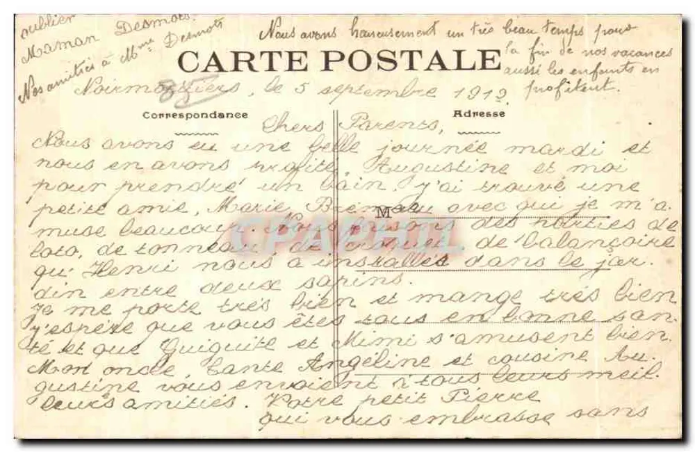 Insel Noirmoutier (Vendée) — Die Löwentüre des Schlosses la Blanche — Verlag Vardiller, Nr. 1153 - Rückseite
