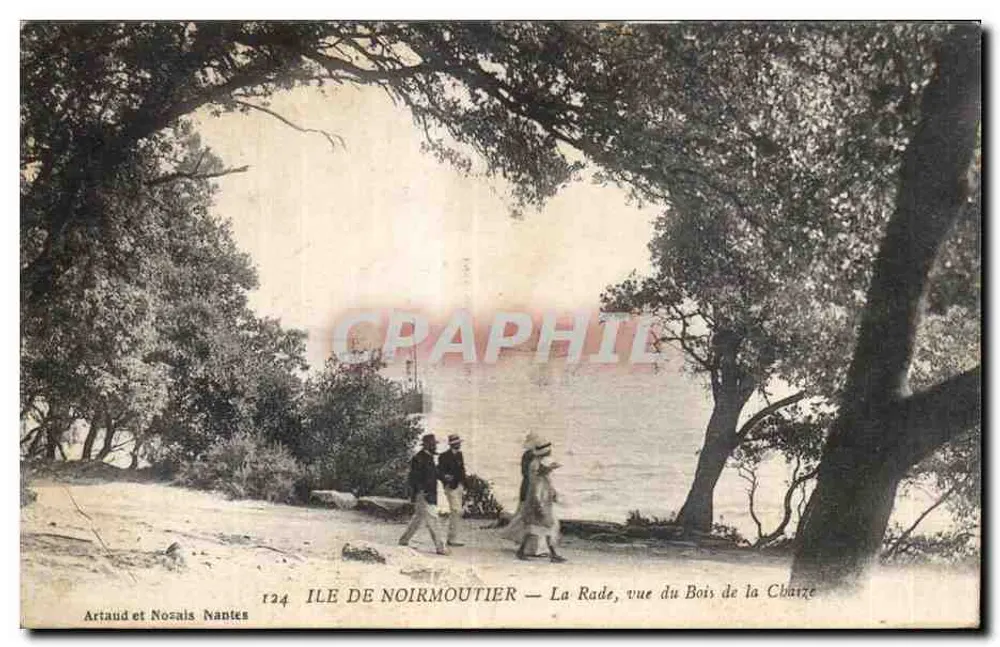 Île de Noirmoutier — La Rade, Ansicht vom Bois de la Charze — Artaud et Nozais, Nantes, Nr. 124 - Vorderseite