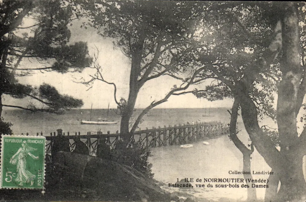 Insel Noirmoutier — Ansicht des Steg vom Damenwald — Sammlung Landivier - Vorderseite