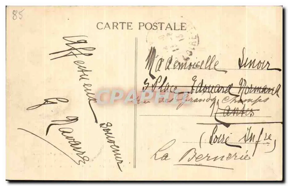 Insel Noirmoutier — Ansicht des Steg vom Damenwald — Sammlung Landivier - Rückseite