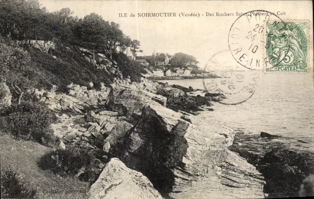 Insel Noirmoutier (Vendée) — Von den Felsen Saint-Phibert bis Cob — veröffentlicht von Coëtmine - Vorderseite