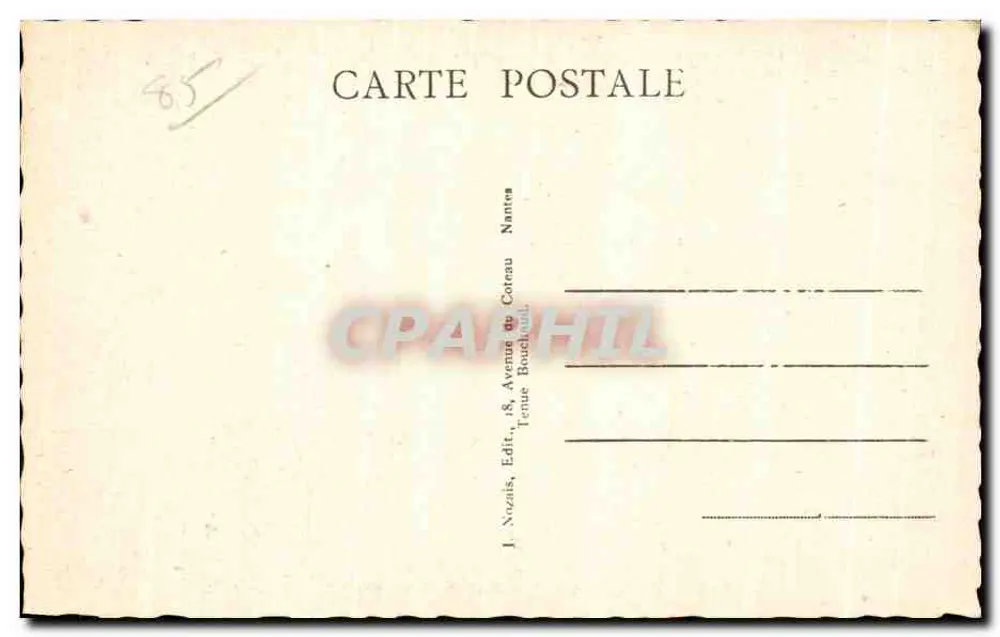 Noirmoutier (Vendée) — Kreuzung im Wald der Chaze — J. Nozais, Nantes - Rückseite