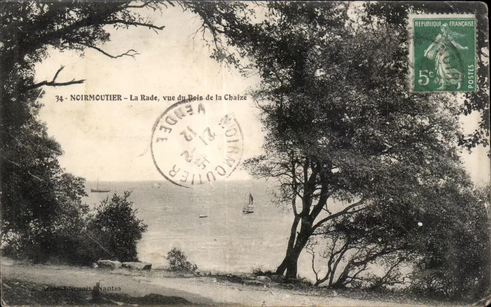 Noirmoutier - La Rade, Aussicht vom Bois de la Chaîze — Verlag A. Nozaïs, Nantes, Nr. 34 - Vorderseite