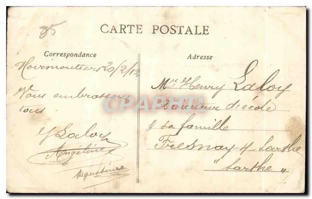 Noirmoutier - La Rade, Aussicht vom Bois de la Chaîze — Verlag A. Nozaïs, Nantes, Nr. 34 - Rückseite