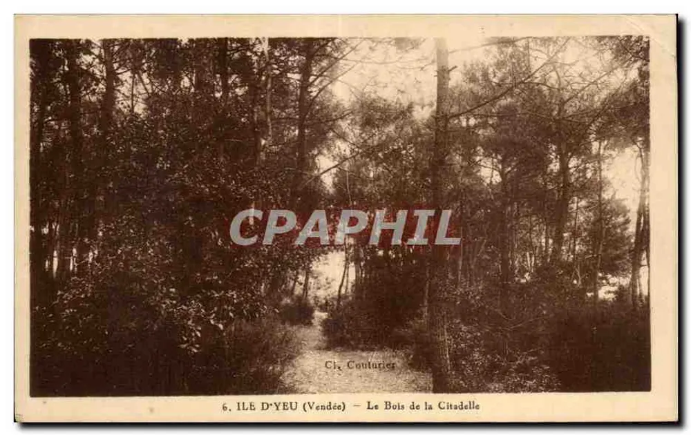 Isla d'Yeu (Vendée) — El Bosque de la Ciudadela — Ci. Couturier - Anverso