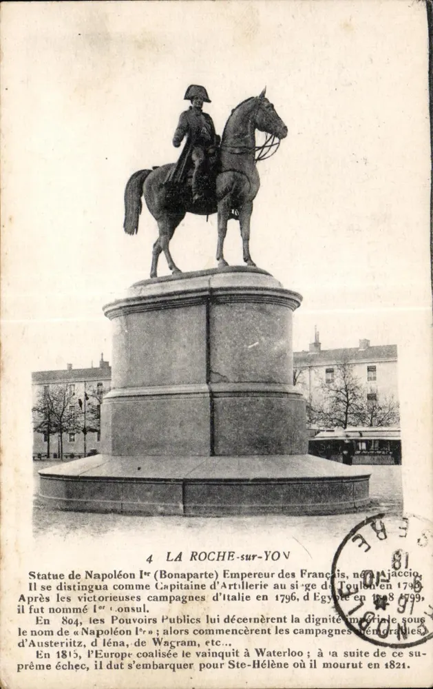 Estátua de Napoleão I em La Roche-sur-Yon — editor desconhecido, n°4 - Frente