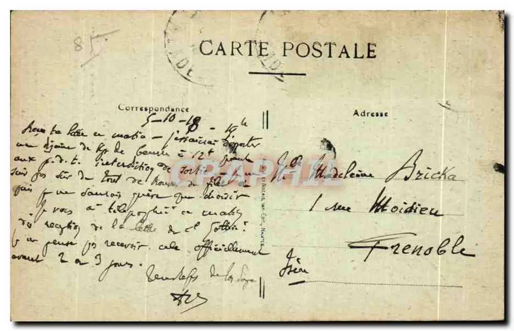 Estátua de Napoleão I em La Roche-sur-Yon — editor desconhecido, n°4 - Verso