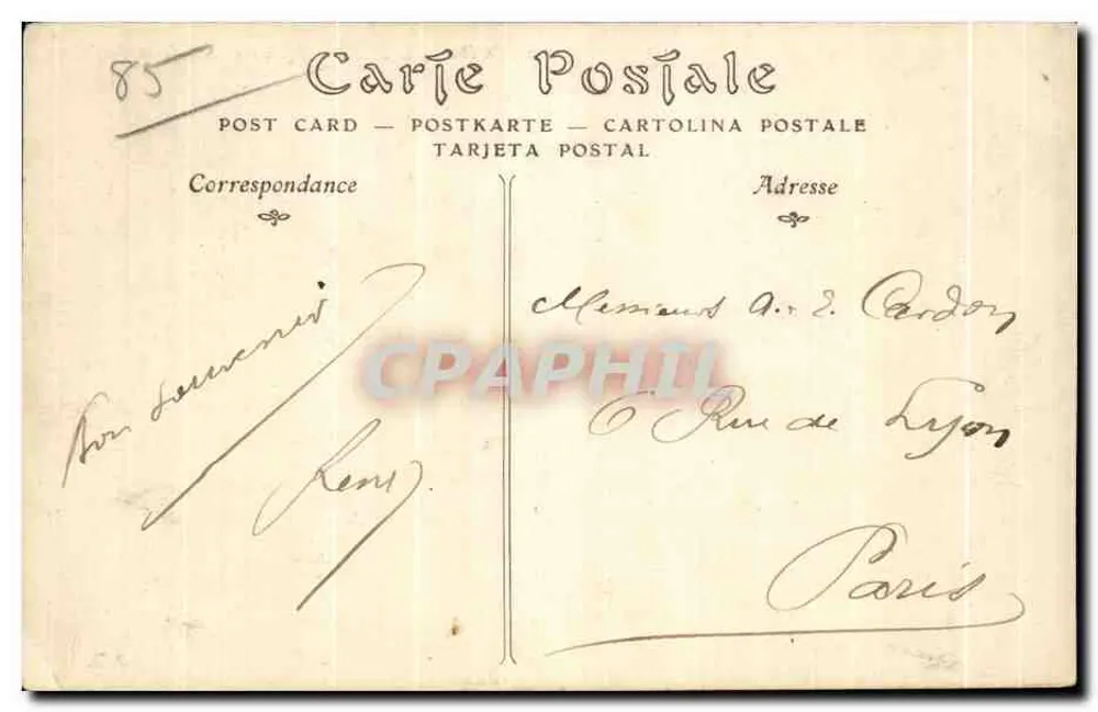 La Roche-sur-Yon — Praça e Rua da Prefeitura — Editor desconhecido, n° 19 - Verso