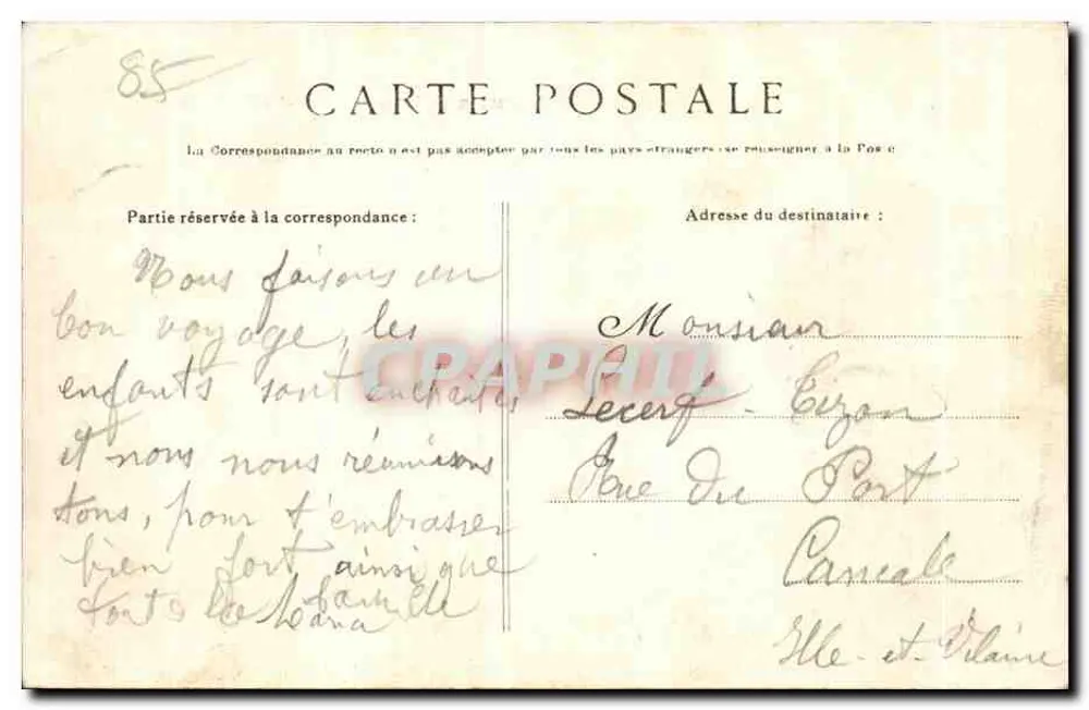 La Roche-sur-Yon — O Hôtel-de-Ville — estátua equestre — fot. Michéat, La Roche-sur-Yon — n° 327 - Verso