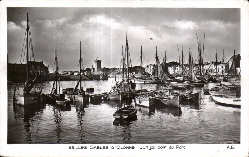 Les Sables d'Olonne — Ein schöner Teil des Hafens — A.B. n°53 - Vorderseite