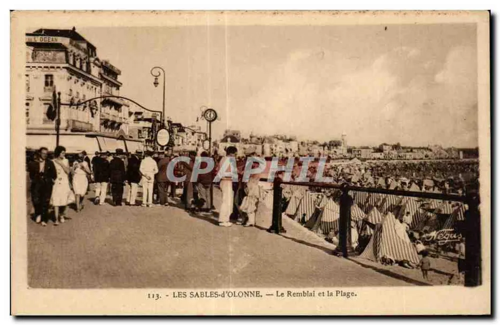 Les Sables-d'Olonne — Der Damm und der Strand — Nézus - Vorderseite