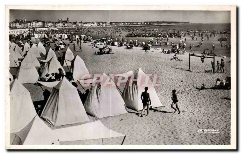 Les Sables-d'Olonne — A Praia — Edição La Cigogne - Frente