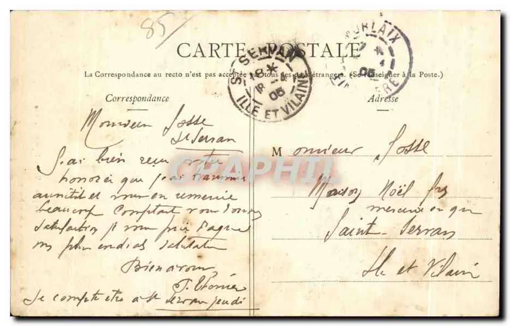 Die Schönste Sablaise des Jahres — Nr. 28 der Sammlung G. I. D. de Nantes - Rückseite