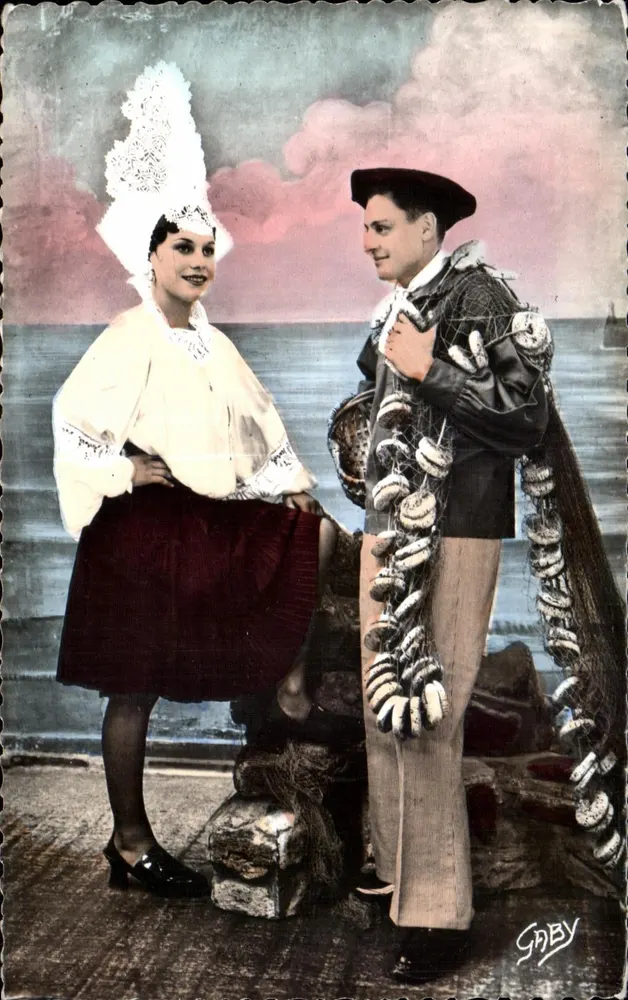 Trajes sablais — Série 17 — Edições Gaby, Nantes - Frente