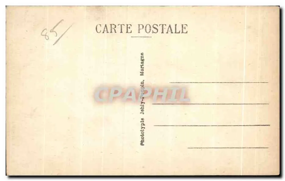 Les Sables-d'Olonne (Vendée) — Retorno da Pesca — Phototype Jehly-Doupin, Mortagne - Verso