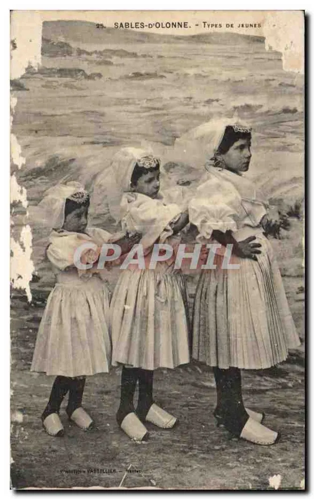 Sables-d'Olonne — Types de jeunes — éditeur Vassellier, n°25 - Frente