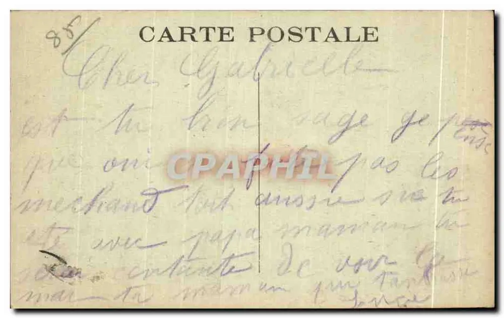 Sables-d'Olonne — Types de jeunes — éditeur Vassellier, n°25 - Verso