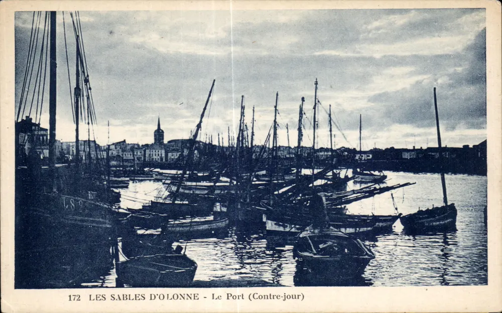 Les Sables d'Olonne - Der Hafen (Rücklicht) — Verlag Breard, Nr. 172 - Vorderseite