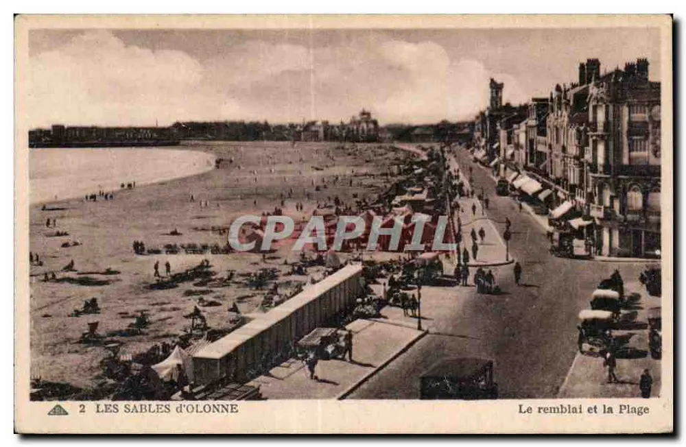 Les Sables d'Olonne — Der Damm und der Strand — Des Arts Photomédiques, Paris - Vorderseite
