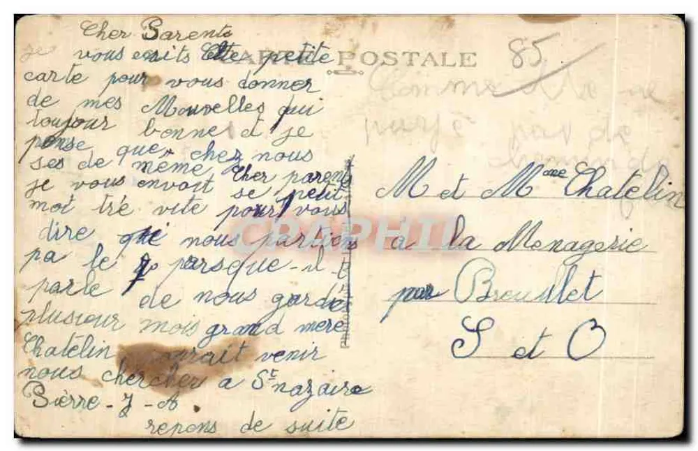 Les Sables d'Olonne (Vendée) — Der Puits d'Enfer — A. B. - Rückseite