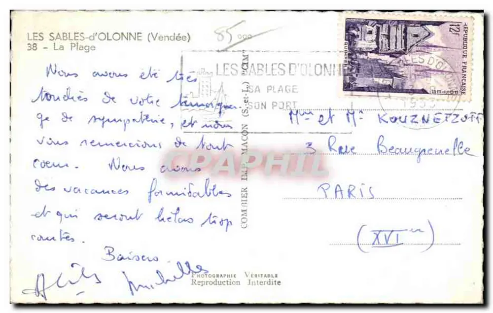 Les Sables-d'Olonne — Strände — Photographie de Cim - Rückseite