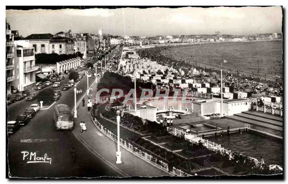 Les Sables d'Olonne — A Praia e o Semáforo — Fotografia Real — P. Manfin - Frente