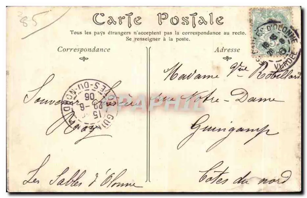 Les Sables-d'Olonne — Die Strandpromenade zur Badezeit — ND Piot - Rückseite