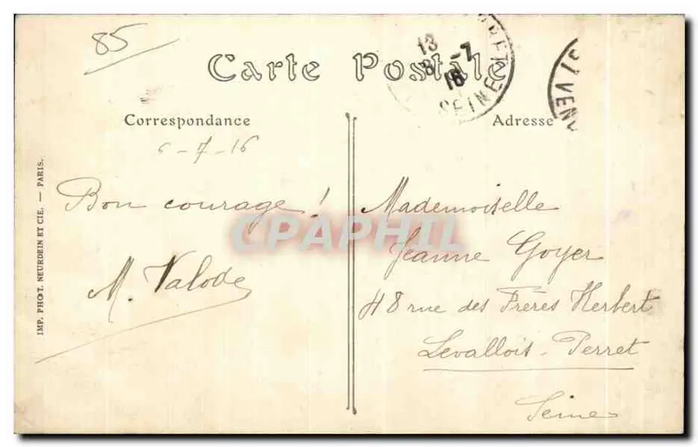 LES SABLES-D'OLONNE. — Na Praia. — Edição das Nouvelles Valérie, n° 54 - Verso