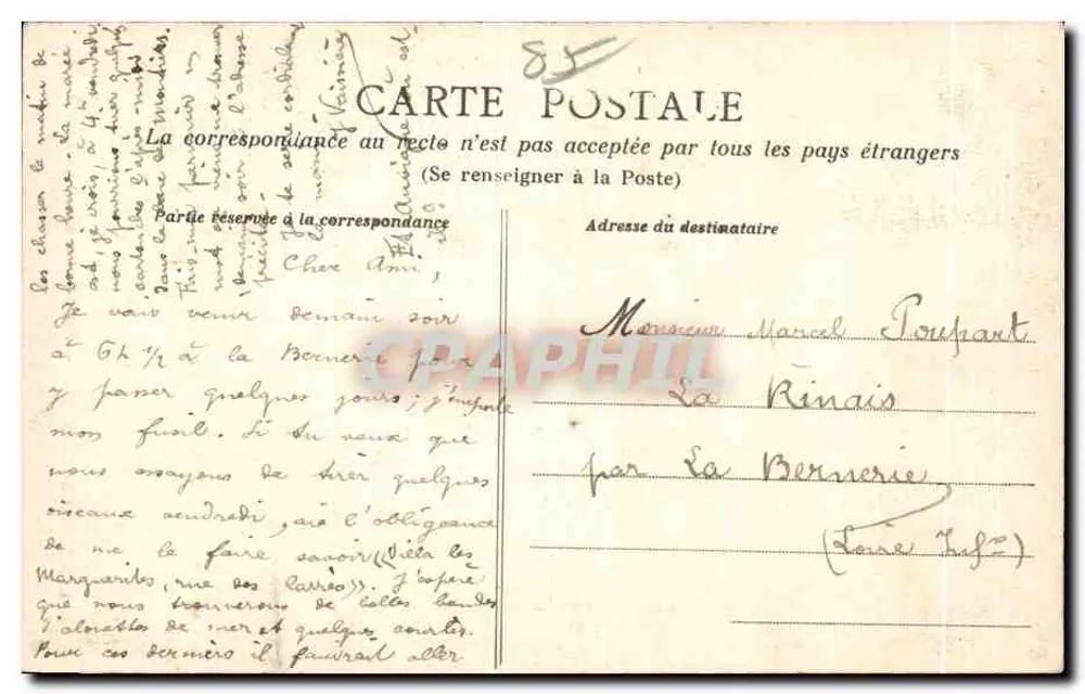 Les Sables-d'Olonne — Aguardando a maré — V 239 - Verso