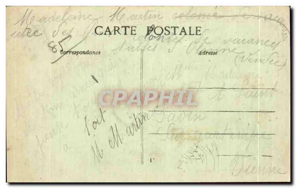 Les Sables-d'Olonne — Am Puits de l'Enfer während des Sturms — Edition des Nouvelles Galeries - Rückseite