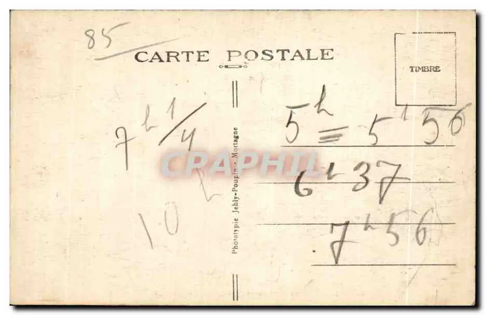 Les Sables d'Olonne (Vendée) — Trois jolies Sablaises — Phototypie Jähly-Poujou - Mortagne, n°103 - Verso