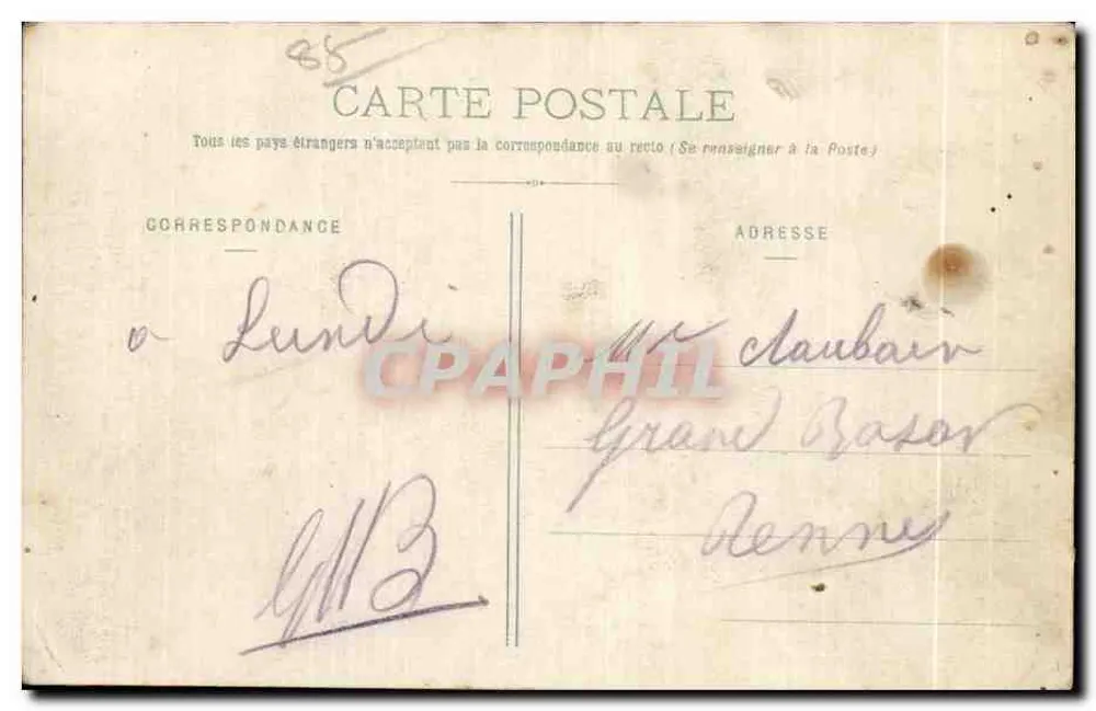 Les Sables-d'Olonne — Funktelefon — A. Duebie, Nantes - Rückseite