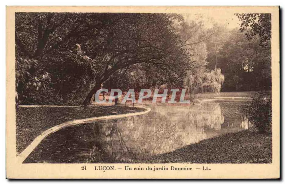 Luçon — Ein Eckbereich des Gartens Dumaine — LL. n°21 - Vorderseite