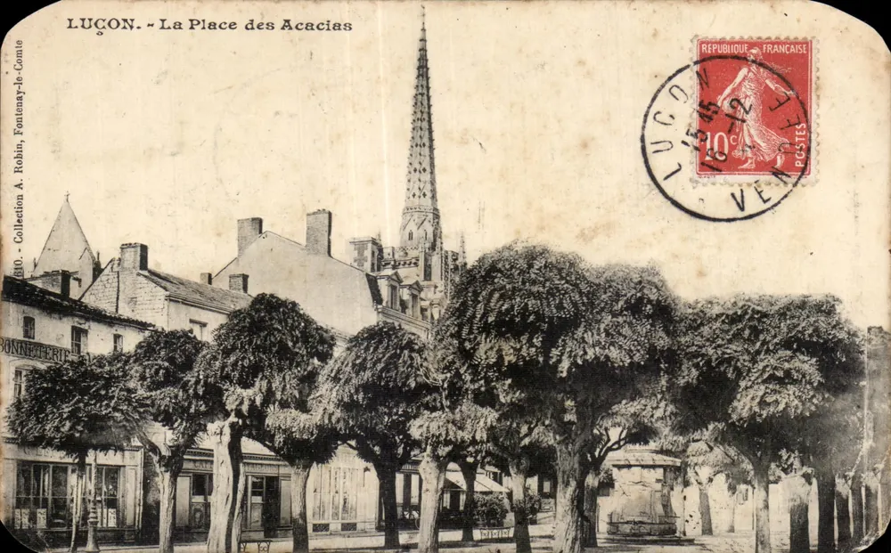 Luccon - A Praça das Acácias — editor A. Robin, Fontenay-le-Comte - Frente