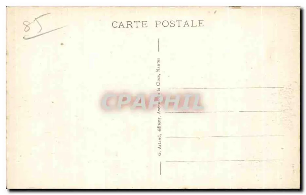 Luçon - Die Schwäne des Gartens Dumaine — n°35, Verleger G. Artasod, Nantes - Rückseite