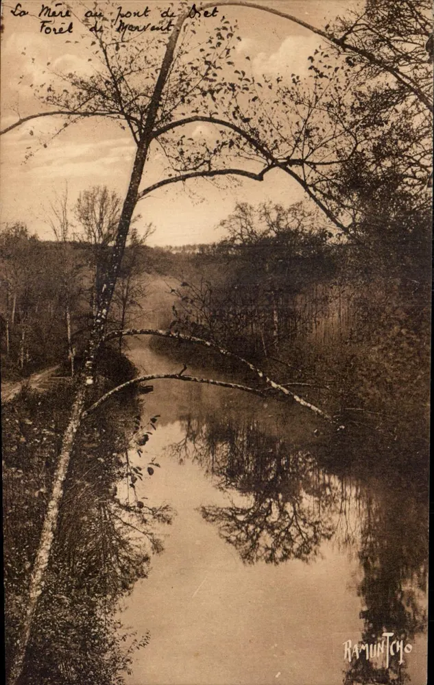La Mère am Bret-Brücke — Wald von Vouvant-Mervent — Künstlerische Ausgabe R. Bergevin - Vorderseite