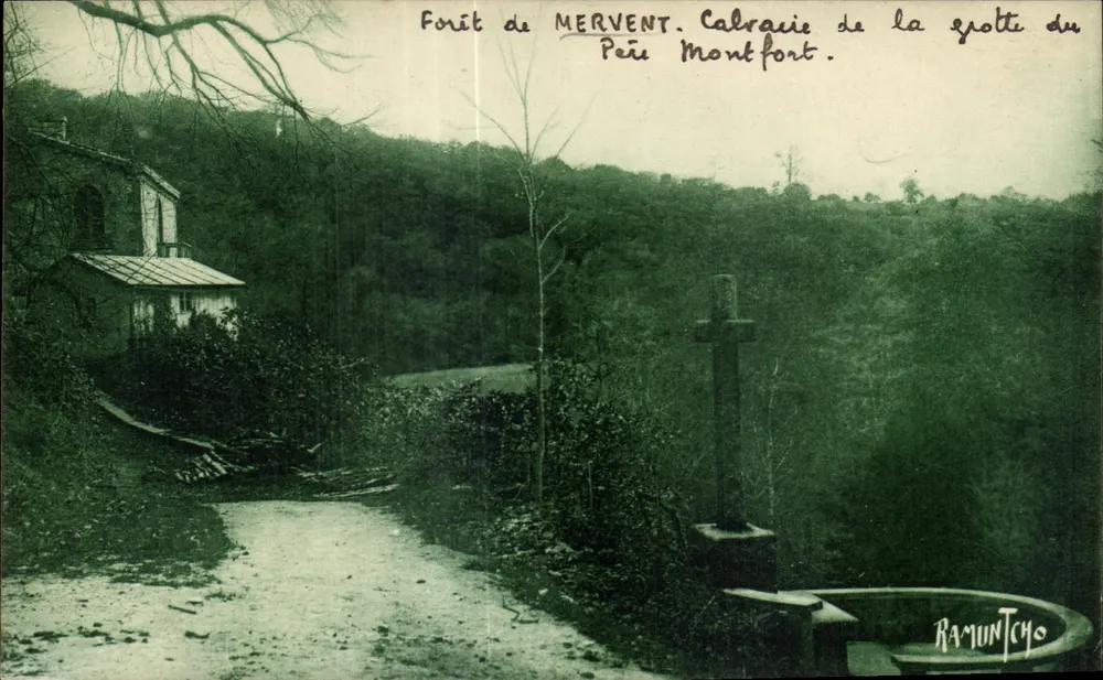 Wald von MERVENT. Kalvarienberg der Höhle des Vaters Montfort — Éditions Artisques Raymond Bergstein - Vorderseite