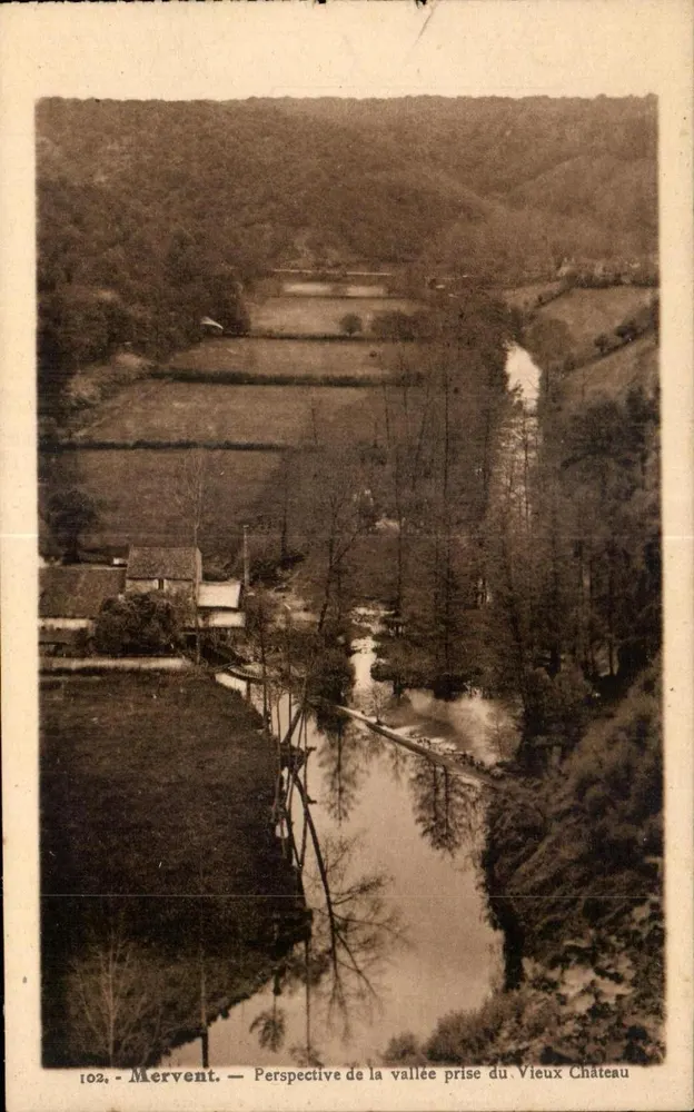 Mervent — Ansicht der Schlucht vom Alten Schloss — Phototype Jéhly-Foupin - Mortagne - Vorderseite