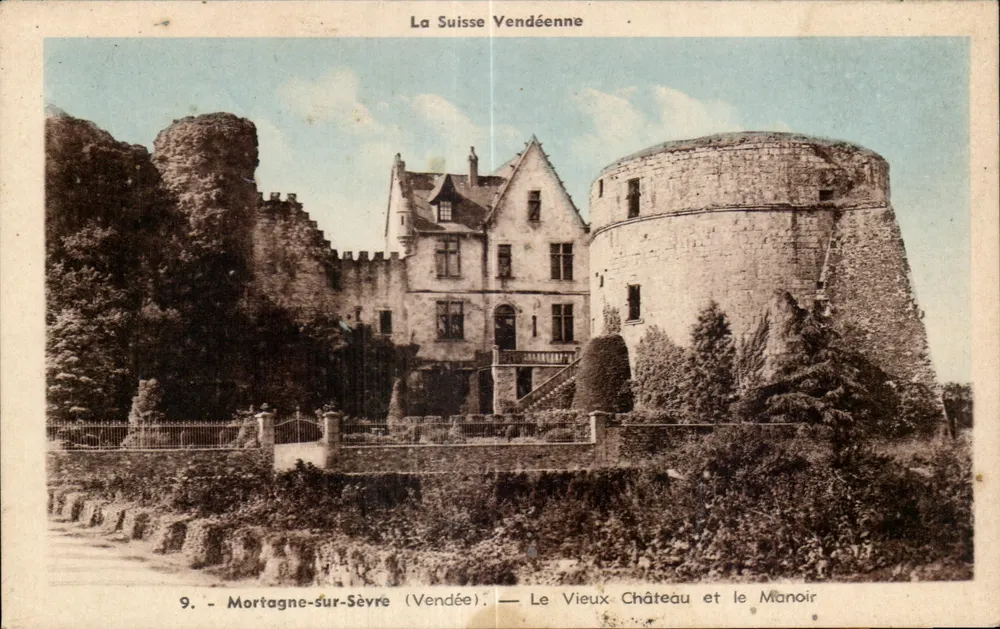 Mortagne-sur-Sèvre (Vendée) — Das Alte Schloss und das Schloss — Phototypie Jehly-Poupin - Vorderseite