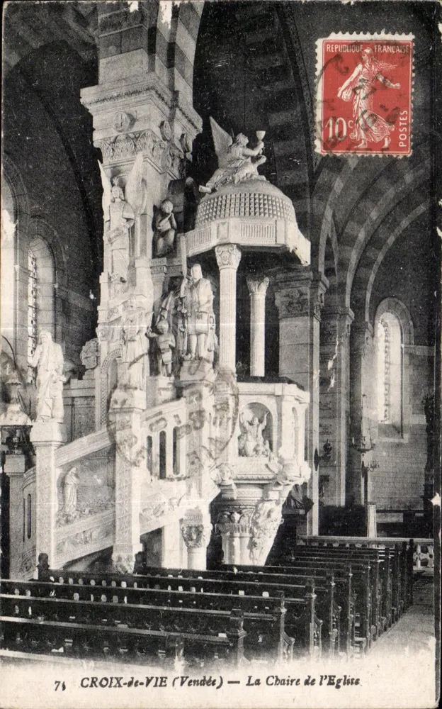 CROIX-DE-VIE (Vendée) — Die Kanzel der Kirche — unbekannter Verlag, n° 71 - Vorderseite
