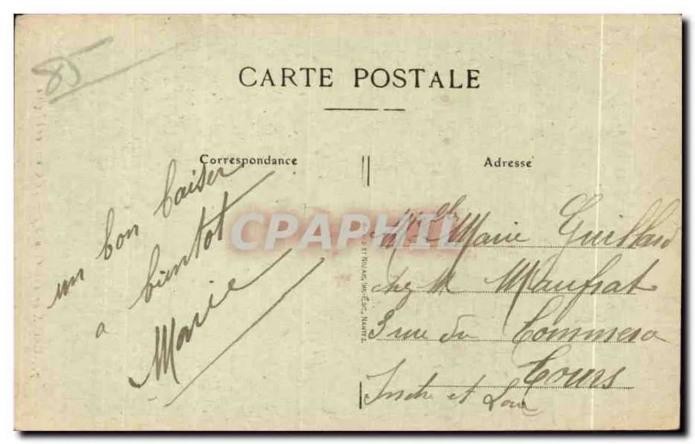 CROIX-DE-VIE (Vendée) — Die Kanzel der Kirche — unbekannter Verlag, n° 71 - Rückseite