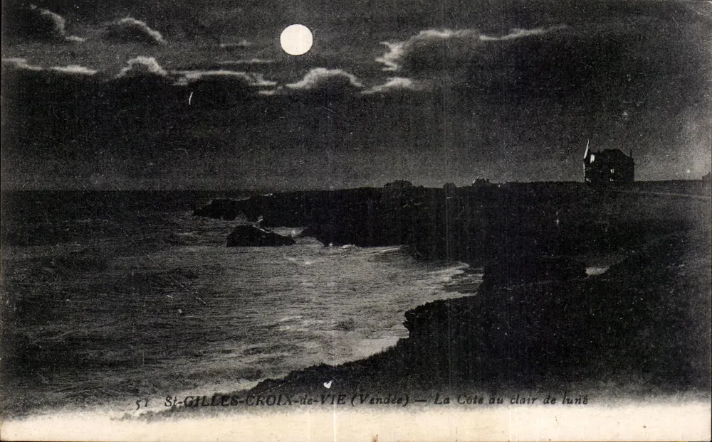 St-Gilles-Croix-de-Vie (Vendée) — Die Küste im Mondlicht - Vorderseite
