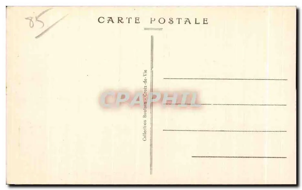 Croix-de-Vie (Vendée) — La Spiaggia e i Chalet. - Verso