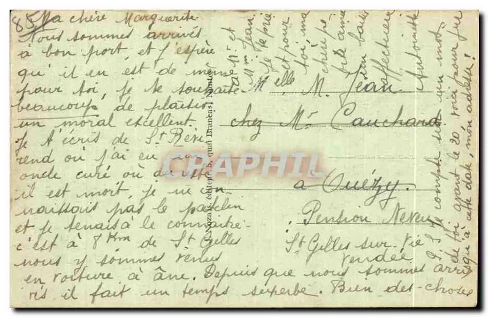 St-Gilles-sur-Vie (Vendée) — Die Strand unter dem Mondlicht — Verlag Nr. 105 - Rückseite