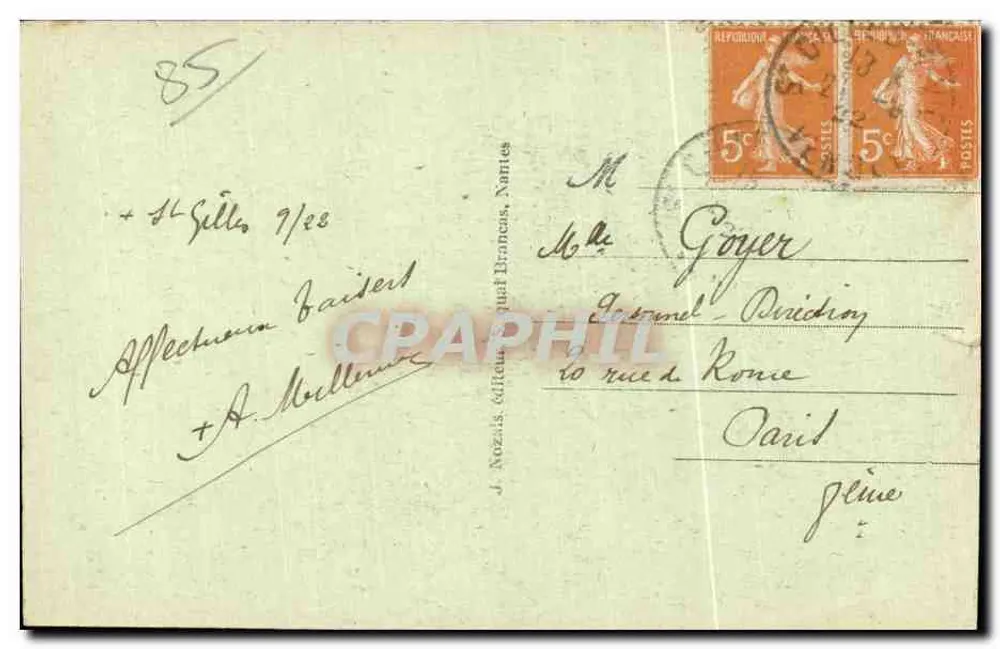 Croix-de-Vie (Vendée) - La Chaire de l'Église - Verso