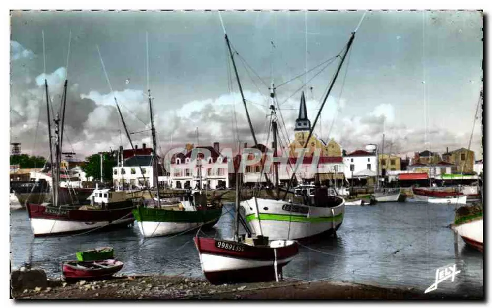 Saint-Gilles-sur-Vie — Der Hafen und der Kai — Editions JEHLY, Nr. 1208 - Vorderseite