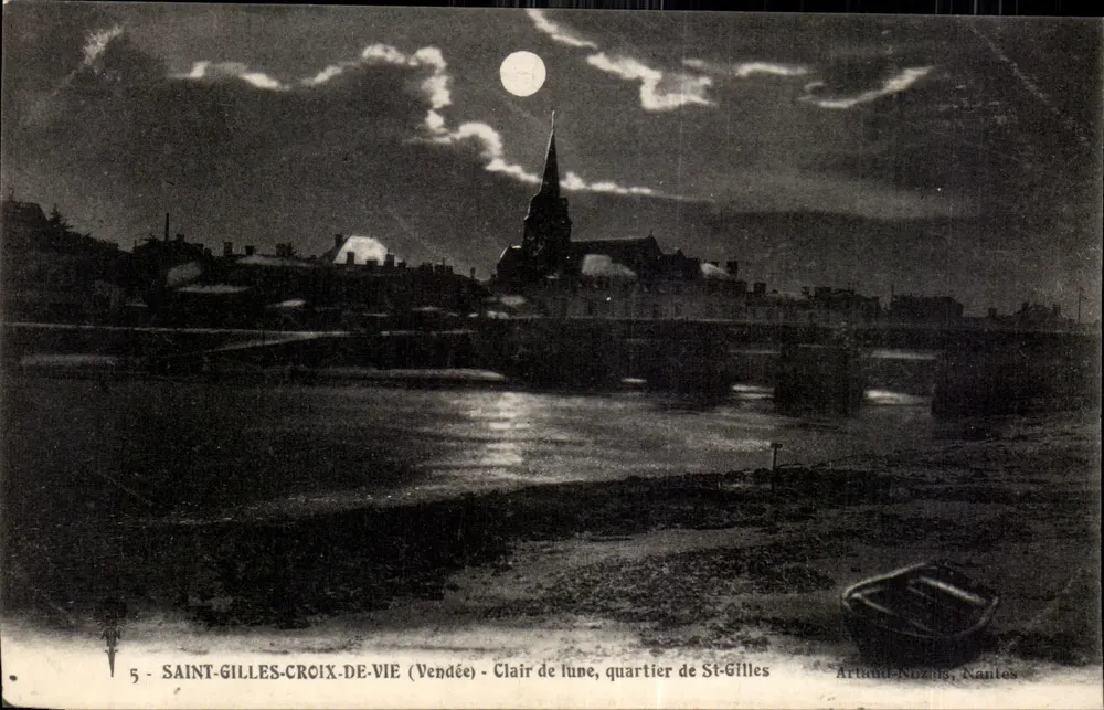 Saint-Gilles-Croix-de-Vie (Vendée) — Mondlicht, Viertel von St-Gilles — Artaud-Nozbs, Nantes - Vorderseite