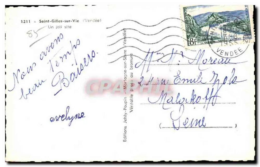 Saint-Gilles-sur-Vie (Vendée) — Ein schöner Ort — Editions Jehly-Poupin - Rückseite